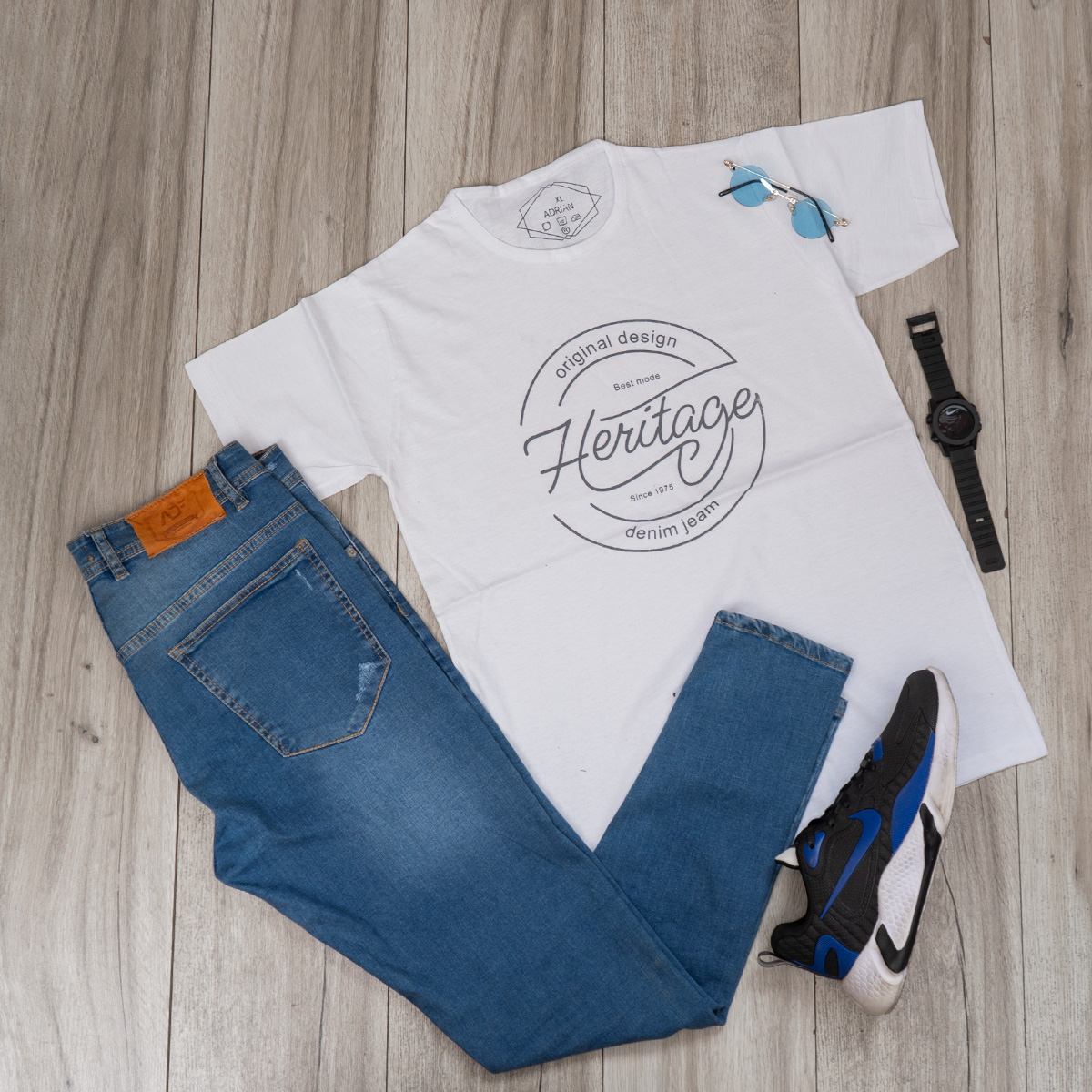 تیشرت مردانه(T) سفید مدل best mode