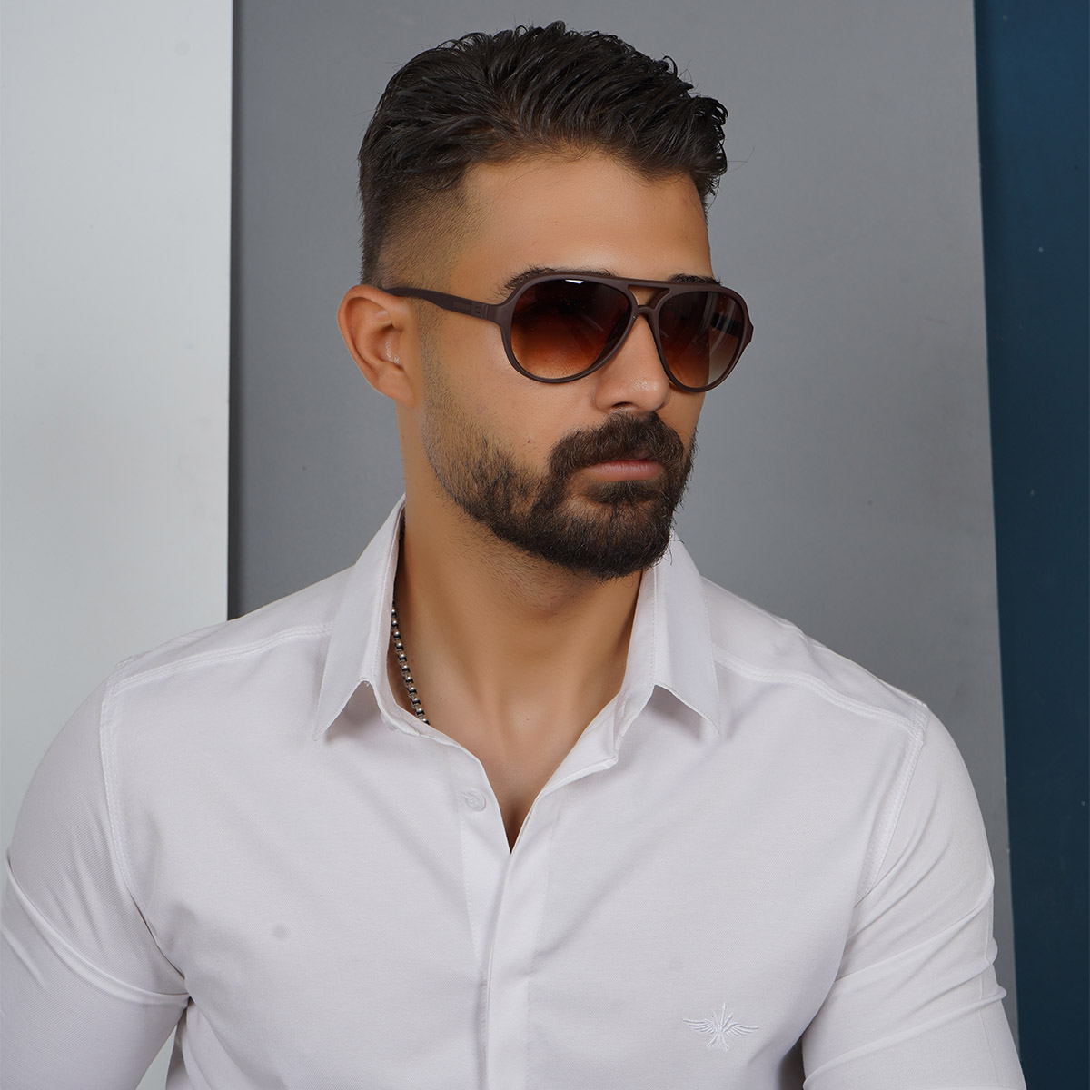 عینک مردانه قهوه‌ای مدل Aras