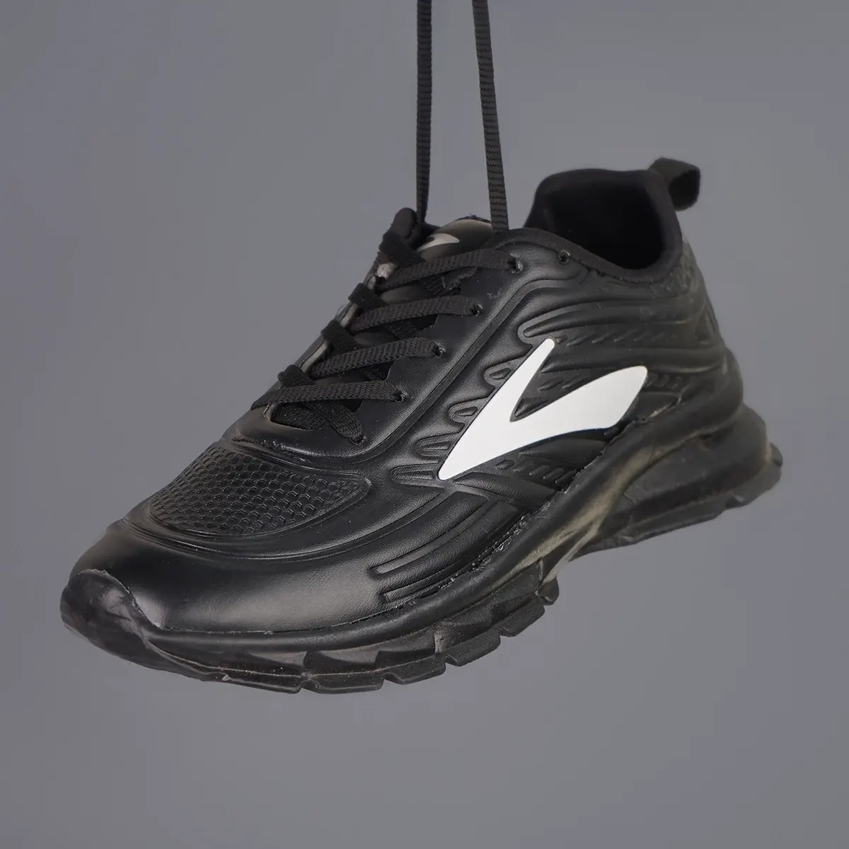 کفش ورزشی مردانه مشکی طوسی مدل Padman