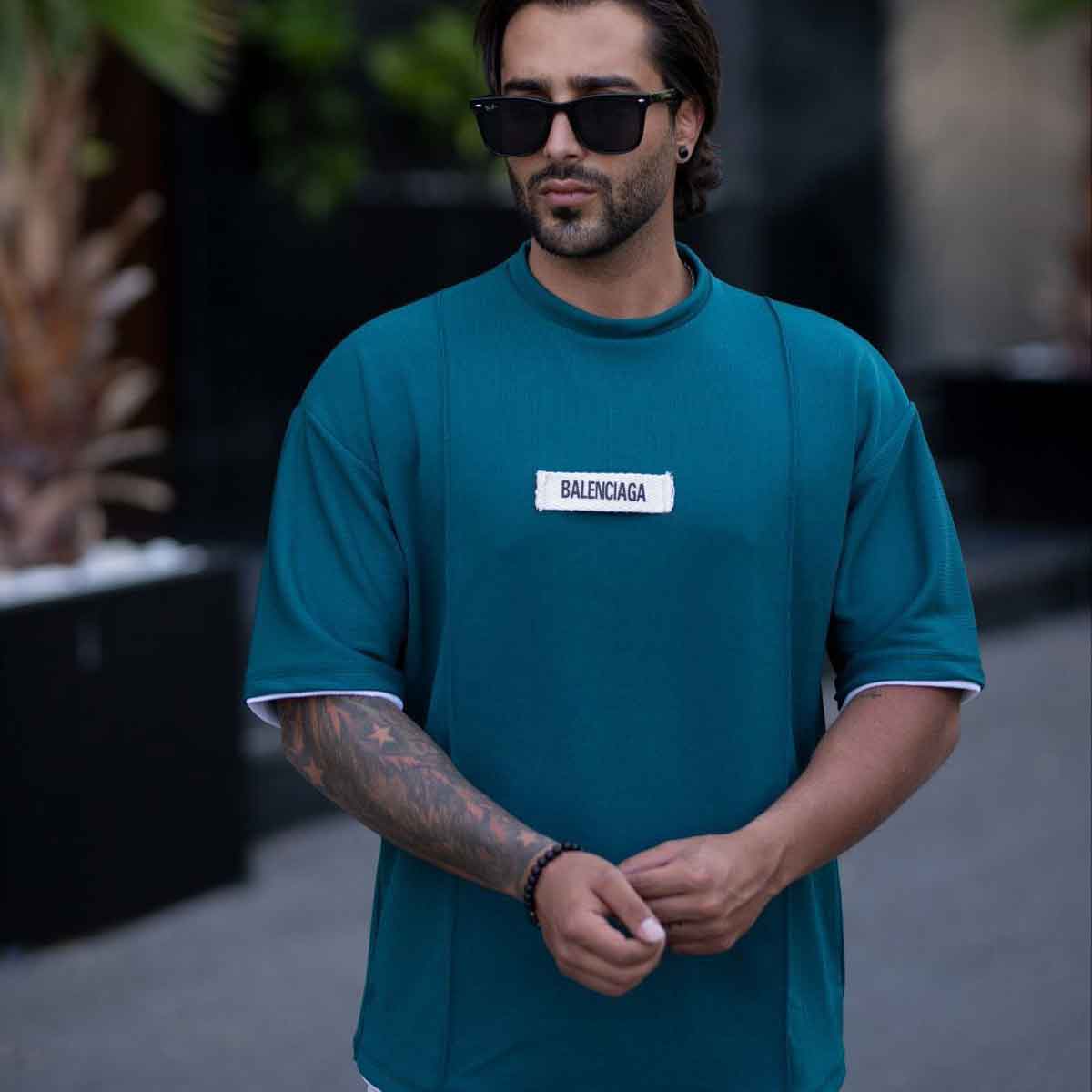 تیشرت مراکشی کبریتی سبز بالنسیاگا