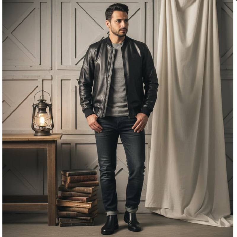 پکیج کاپشن Artim نیم بوت مردانه مشکی مدل Rad