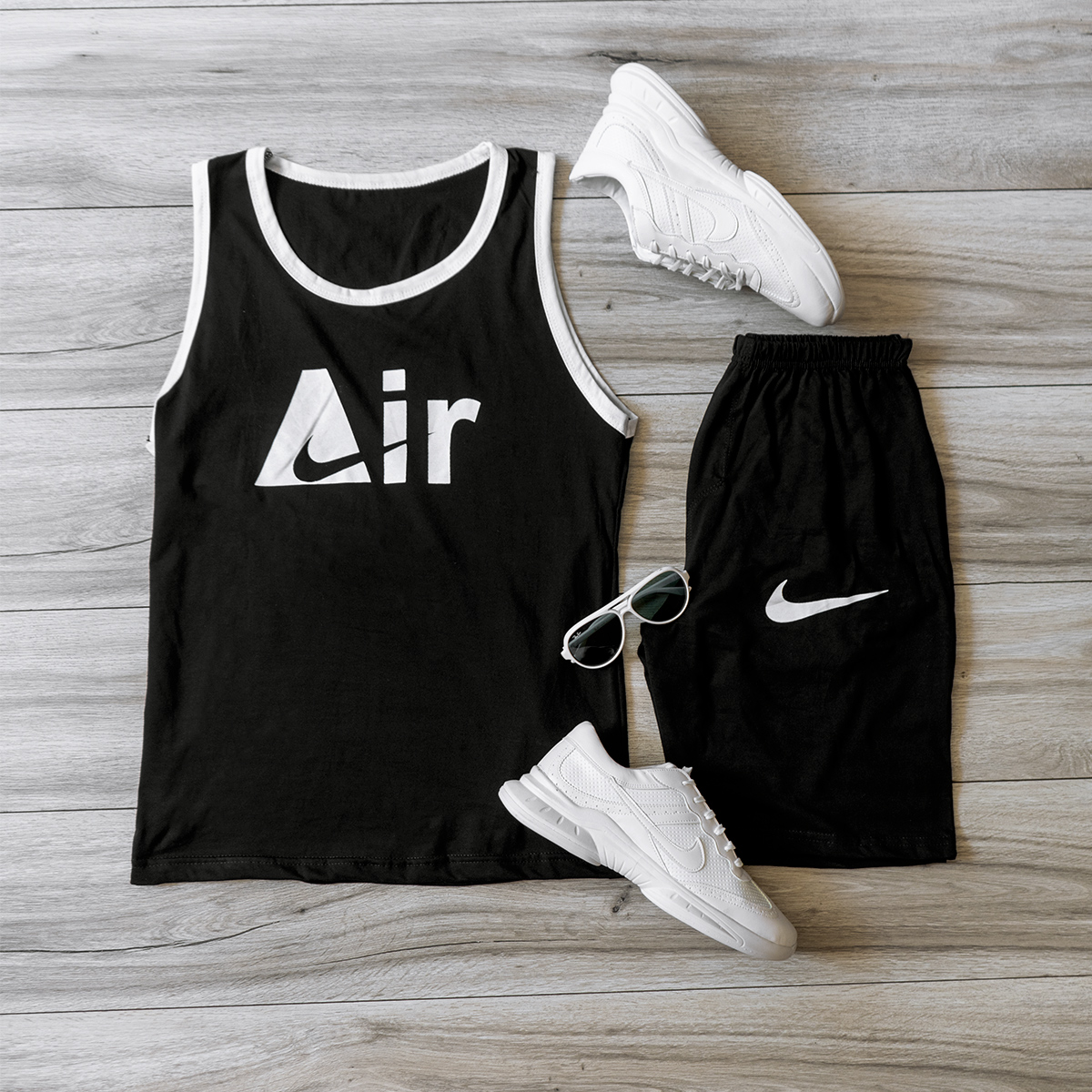 ست رکابی شلوارک Nike Air مردانه مدل Yaka