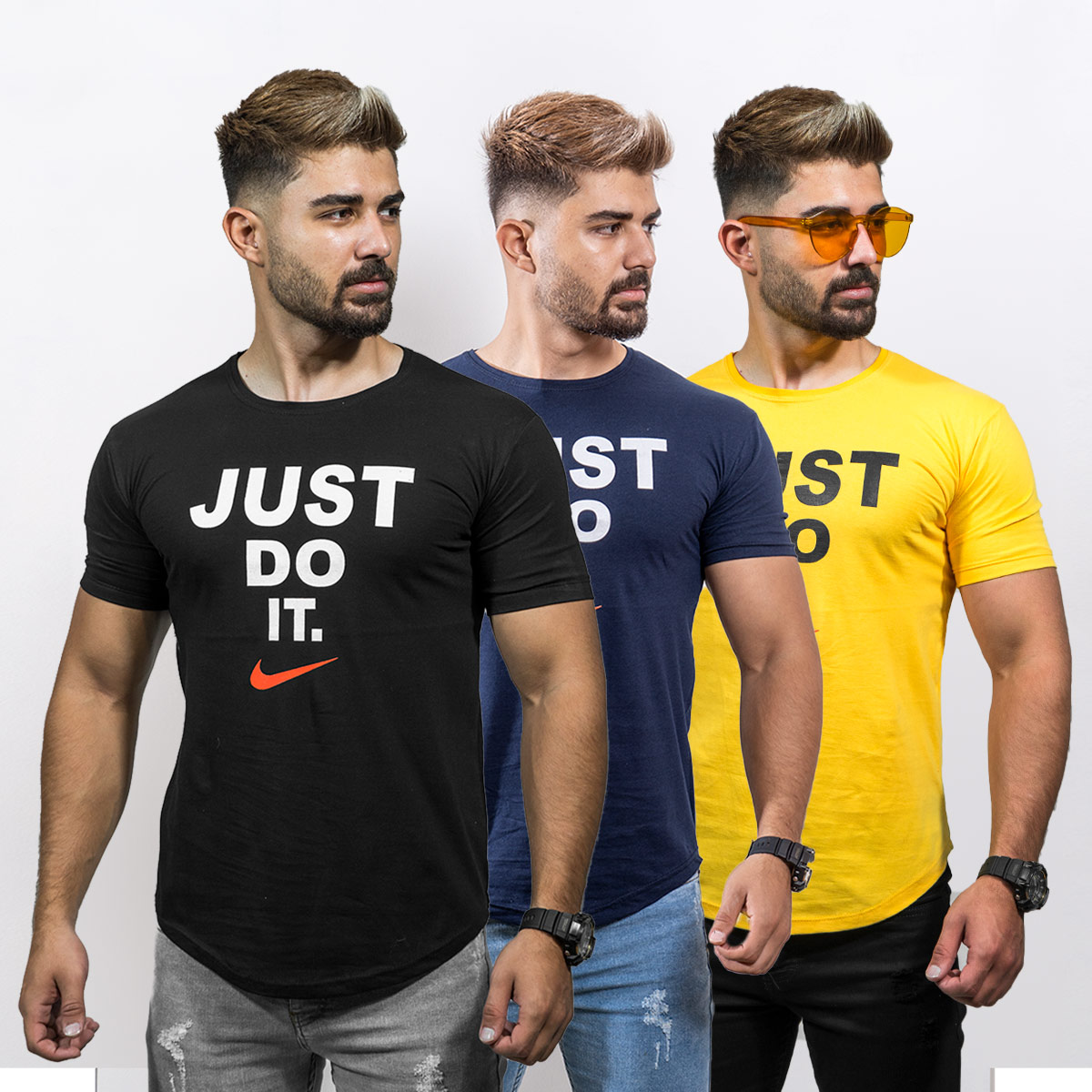 تیشرت Just Do It مردانه مشکی مدل Ditro